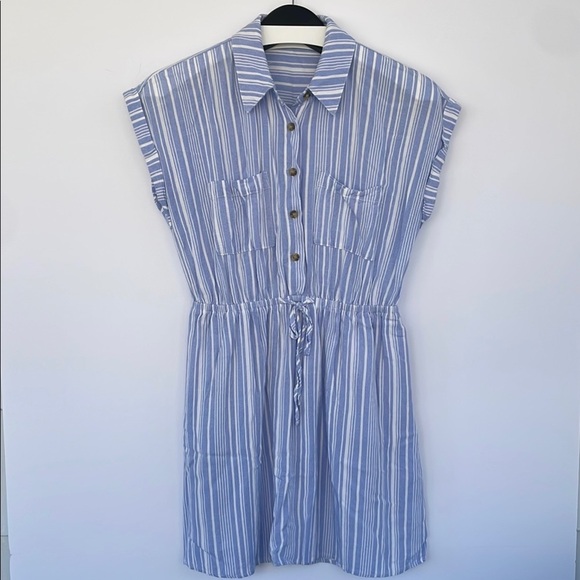 Pink Republic Blue and White Striped Mini Dress Small - Picture 1 of 13